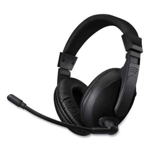 Adesso Xtream H5U Binaural Over The Head Headset with Microphone, Black (ADEXTREAMH5U)