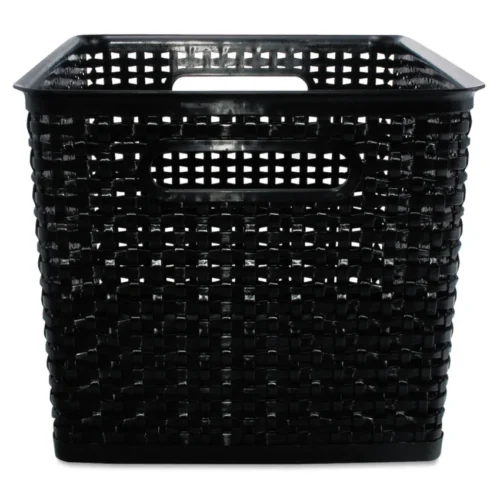 Advantus Weave Bins, 13.88 x 10.5 x 8.75, Black, 2Pack (AVT40328)