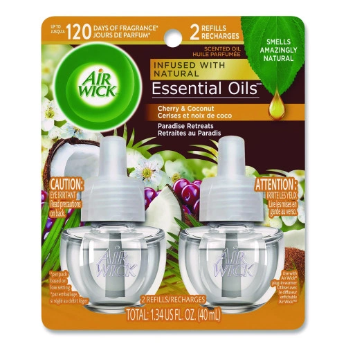 Air Wick Scented Oil Refill, 0.67 oz, Apple Cinnamon Medley, 2Pack, 6 PacksCarton (RAC80420CT)