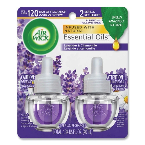 Air Wick Scented Oil Refill, Lavender and Chamomile, 0.67 oz, 2Pack, 6 PacksCarton (RAC78473CT)