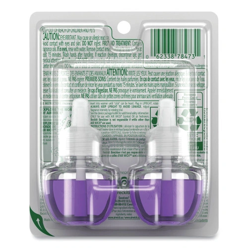 Air Wick Scented Oil Refill, Lavender and Chamomile, 0.67 oz, 2Pack, 6 PacksCarton (RAC78473CT)