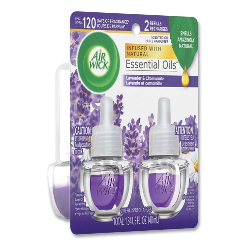 Air Wick Scented Oil Refill, Lavender and Chamomile, 0.67 oz, 2Pack, 6 PacksCarton (RAC78473CT)