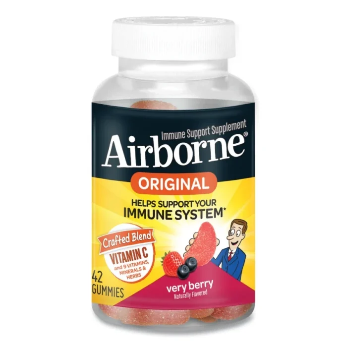 Airborne Immune Support Gummies, Very Berry, 42 Count (ABN90052)