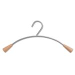 Alba Metal and Wood Coat Hangers, 16.8, Metallic GrayMahogany, 6Set (ABAPMCIN6) (2)