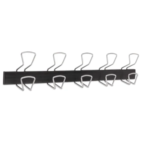 Alba Wall-Mount Coat Hooks, 29.92 x 2.95 x 6.45, Metal, Silver, 22 lb Capacity (ABAPMPRO5M)