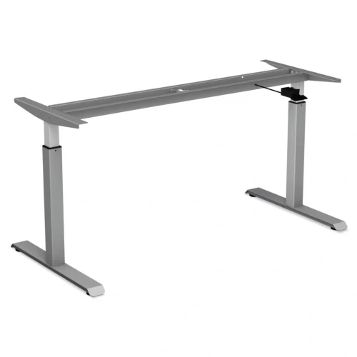 Alera AdaptivErgo Sit-Stand Pneumatic Height-Adjustable Table Base, 59.06 x 28.35 x 26.18 to 39.57, Gray (ALEHTPN1G)