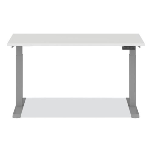 Alera AdaptivErgo Sit-Stand Three-Stage Electric Height-Adjustable Table with Memory Controls, 60” x 24” x 30 to 49, White (ALEHT3SAGBD)