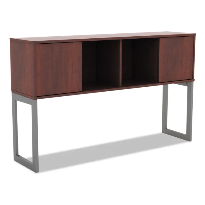 Alera Alera Open Office Desk Series Hutch, 59w x 15d x 36.38h, Medium Cherry (ALELSHH60MC)