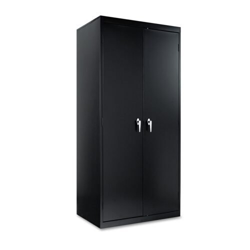 Alera Assembled 78 High Heavy-Duty Welded Storage Cabinet, Four Adjustable Shelves, 36w x 24d, Black (ALECM7824BK)