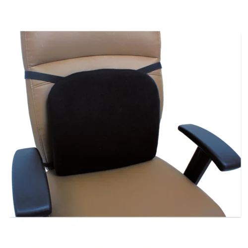 Alera Cooling Gel Memory Foam Backrest, Two Adjustable Chair-Back Straps, 14.13 x 14.13 x 2.75, Black (ALECGC411)