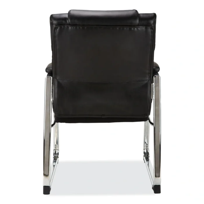 Alera Hildred Series Guest Chair, 25 x 28.94 x 37.8, Black Seat, Black Back, Chrome Base (ALEHD4319)