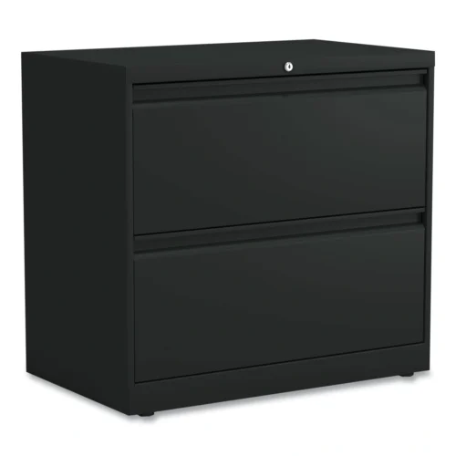 Alera Lateral File, 2 LegalLetter-Size File Drawers, Black, 30 x 18.63 x 28 (ALEHLF3029BL)