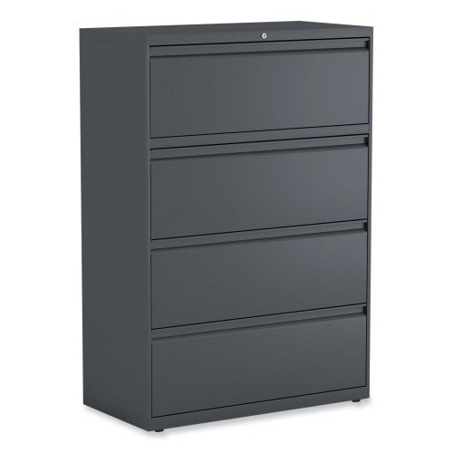 Alera Lateral File, 4 LegalLetterA4A5-Size File Drawers, Charcoal, 36 x 18.63 x 52.5 (ALEHLF3654CC)