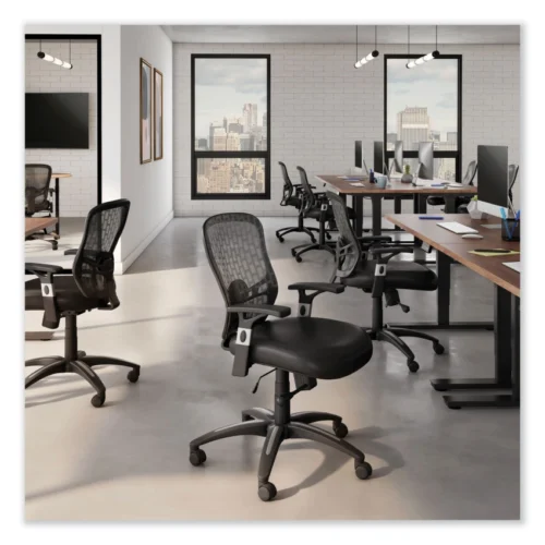 Alera Linhope Chair, Supports Up to 275 lb, Black SeatBack, Black Base (ALELH42B14)