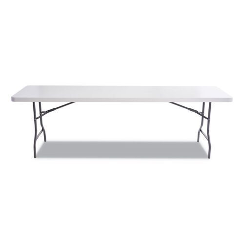 Alera Resin Rectangular Folding Table, Square Edge, 96w x 30d x 29h, Platinum (ALE65601)