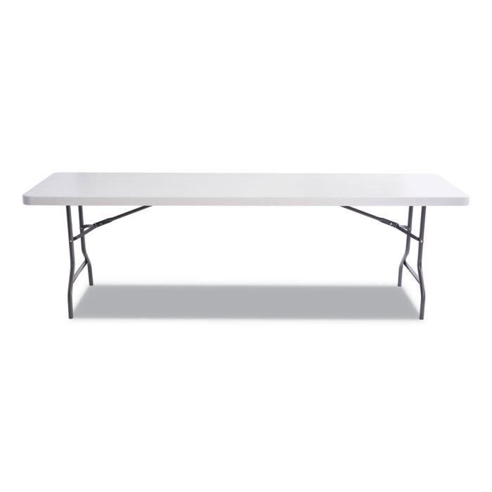 Alera Resin Rectangular Folding Table, Square Edge, 96w x 30d x 29h, Platinum (ALE65601)
