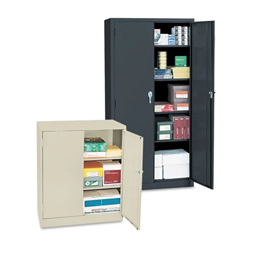 Alera Standard Assembled Storage Cabinet, 36w x 18d x 42h, Putty (ALECME4218PY)