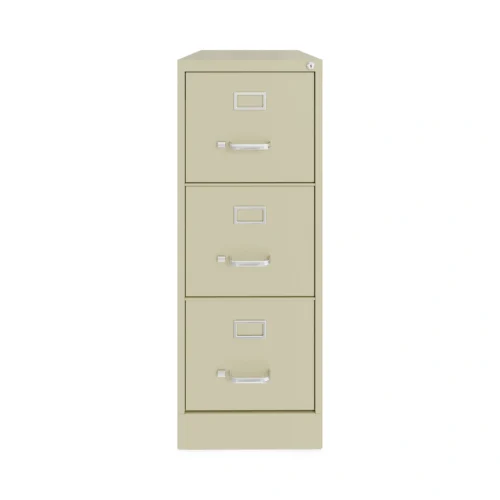 Alera Three-Drawer Economy Vertical File, Letter-Size File Drawers, 15 x 22 x 40.19, Putty (ALEHVF1541PY)