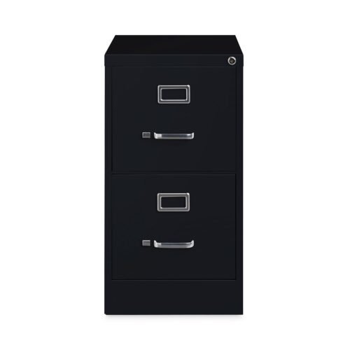 Alera Two-Drawer Economy Vertical File, Letter-Size File Drawers, Black, 15 x 22 x 28.37 (ALEHVF152229BL)