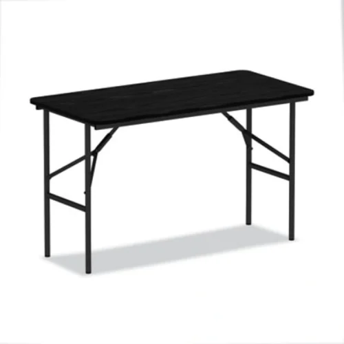 Alera Wood Folding Table, Rectangular, 48w x 23.88d x 29h, Black (ALEFT724824BK)