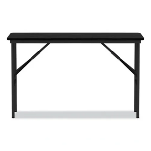 Alera Wood Folding Table, Rectangular, 48w x 23.88d x 29h, Black (ALEFT724824BK)