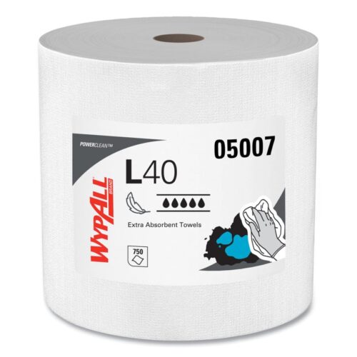 All L40 Towels, Jumbo Roll, 12.5 x 12.2, White, 750Roll (KCC05007)