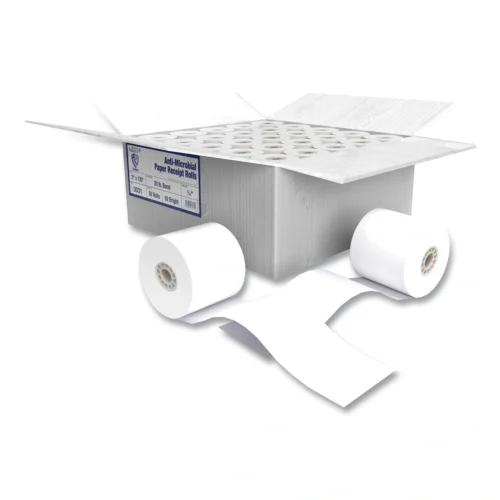 Alliance Armor Antimicrobial Receipt Roll Paper, 3 x 130 ft, White, 50Carton (AIP3031)