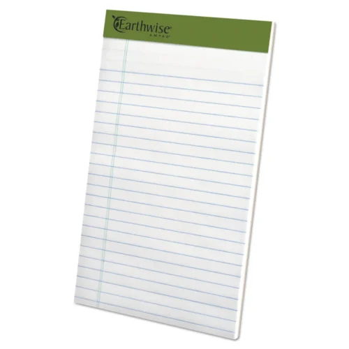 Ampad Earthwise by Ampad Recycled Paper Legal Pads, WideLegal Rule, 40 White 5 x 8 Sheets, 6Pack (TOP40112)