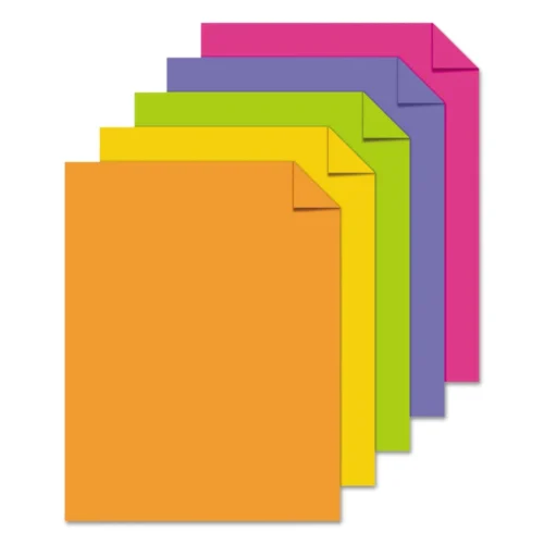 Astrobrights Color Cardstock -Happy Assortment, 65 lb Cover Weight, 8.5 x 11, Assorted, 250Pack (WAU21004)