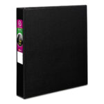 Avery Durable Non-View Binder with DuraHinge and Slant Rings, 3 Rings, 1.5 Capacity, 11 x 8.5, Black (AVE27350)