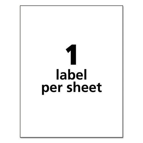 Avery Durable Permanent ID Labels with TrueBlock Technology, Laser Printers, 8.5 x 11, White, 50Pack (AVE6575) (6)