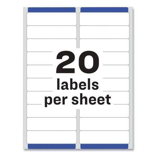 Avery Easy Peel White Address Labels w Sure Feed Technology, Laser Printers, 1 x 4, White, 20Sheet, 100 SheetsBox (AVE5161) (4)