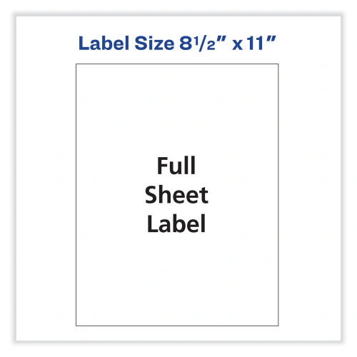 Avery Full-Sheet Vibrant Inkjet Color-Print Labels, 8.5 x 11, Matte White, 20Pack (AVE8255) (5)