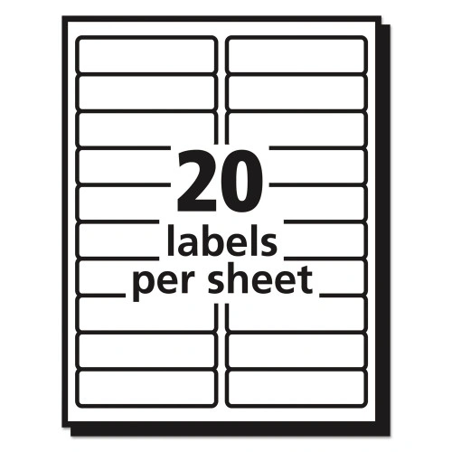 Avery Matte Clear Easy Peel Mailing Labels w Sure Feed Technology, Laser Printers, 1 x 4, Clear, 20Sheet, 10 SheetsPack (AVE15661)