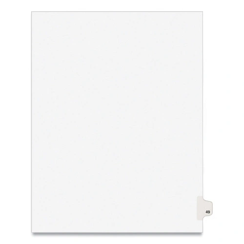 Avery Preprinted Legal Exhibit Side Tab Index Dividers, Avery Style, 10-Tab, 49, 11 x 8.5, White, 25Pack, (AVE01049)