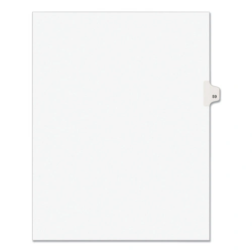 Avery Preprinted Legal Exhibit Side Tab Index Dividers, Avery Style, 10-Tab, 59, 11 x 8.5, White, 25Pack, (AVE01059)