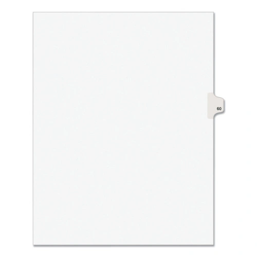 Avery Preprinted Legal Exhibit Side Tab Index Dividers, Avery Style, 10-Tab, 60, 11 x 8.5, White, 25Pack, (AVE01060)