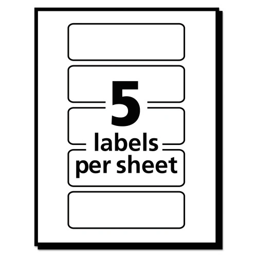 Avery Printable Self-Adhesive Removable Color-Coding Labels, 1 x 3, Neon Orange, 5Sheet, 40 SheetsPack, (AVE05477)