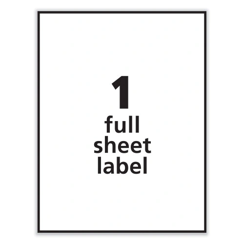 Avery Removable Multi-Use Labels, InkjetLaser Printers, 8.5 x 11, White, 25Pack (AVE6465) (5)