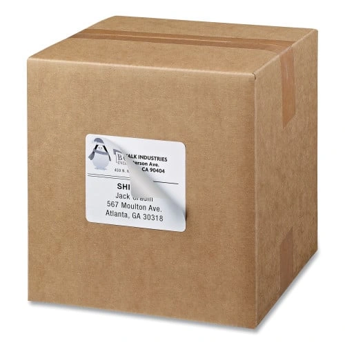 Avery Shipping Labels w TrueBlock Technology, Laser Printers, 3.33 x 4, White, 6Sheet, 25 SheetsPack (AVE5264) (7)