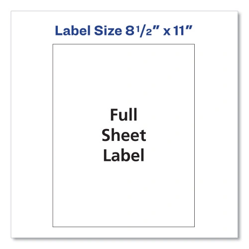 Avery Shipping Labels with TrueBlock Technology, InkjetLaser Printers, 8.5 x 11, White, 500Box (AVE91201) (6)