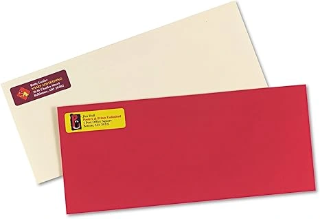 Avery Vibrant Color Printing Mailing Labels, Inkjet Printers, 0.75 x 2.25, Matte White, 30Sheet, 20 SheetsPack (AVE8257)