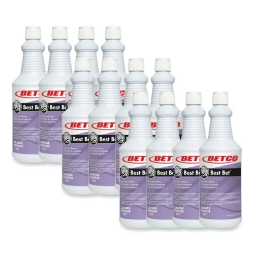 Betco Best Bet Liquid Creme Cleanser, Mint, 32 oz Bottle, 12/Carton (BET771200)