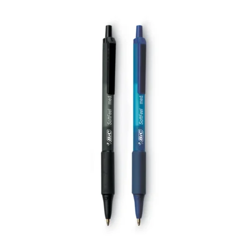 BIC Soft Feel Ballpoint Pen Value Pack, Retractable, Medium 1 mm, Assorted Ink and Barrel Colors, 36Pack (BICSCSM361AST)