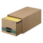 Bankers Box STORDRAWER STEEL PLUS Extra Space-Savings Storage Drawers, Letter Files, 14 x 25.5 x 11.5, KraftGreen, 6Carton (FEL1231101)