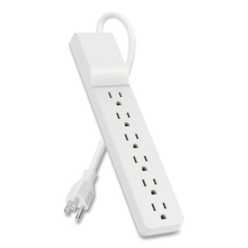 Belkin HomeOffice Surge Protector, 6 AC Outlets, 6 ft Cord, 720 J, White (BLKBE10600006CM)