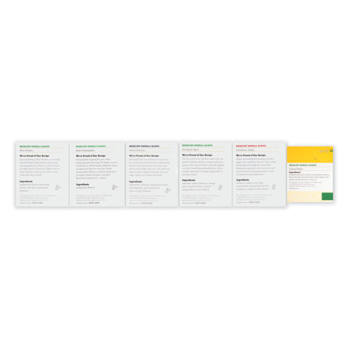 Bigelow Assorted Tea Packs, Six Flavors, 28Box, 168Carton (BTC17578)