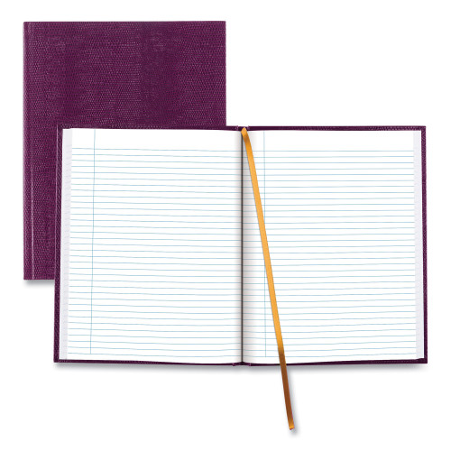Blueline Executive Notebook with Ribbon Bookmark,1 Subject, MediumCollege Rule, Grape Cover, (75) 10.75 x 8.5 Sheets (REDA1095)
