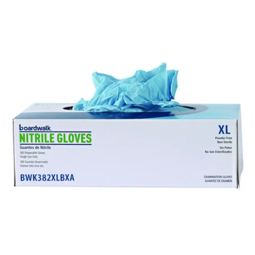 Boardwalk Disposable Examination Nitrile Gloves, X-Large, Blue, 5 mil, 1,000Carton (BWK382XLCTA)