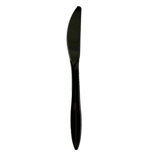 Boardwalk Mediumweight Polypropylene Cutlery, Knife, Black, 1,000Carton (BWKKNIFEBLPP)